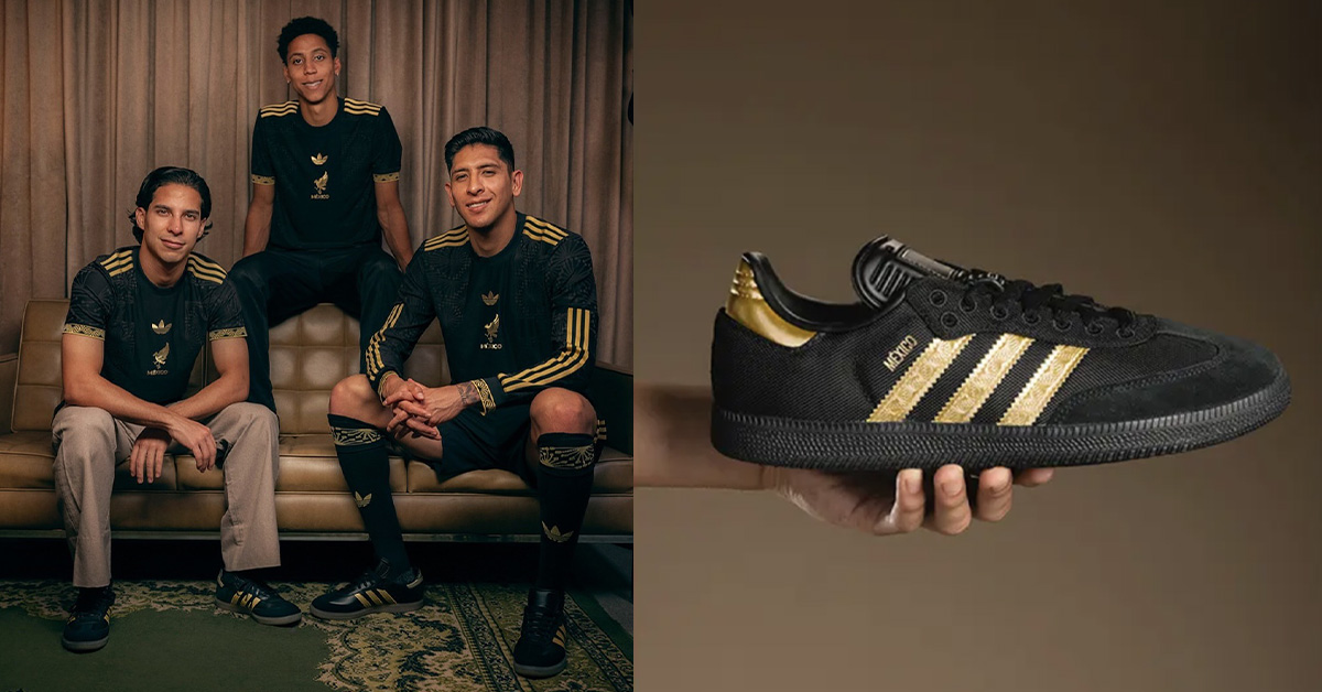 adidas gazelle silver green womens adidas Originals Mexico 2025 Gold Shirt - Black main image 0