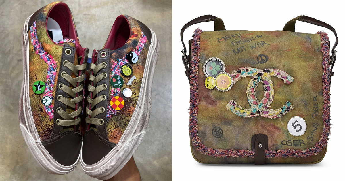 Vans Old Skool Pays Homage to Chanel’s Graffiti Messenger Bag
