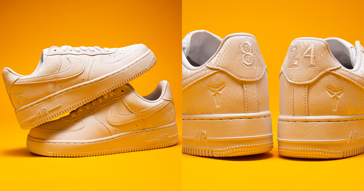 Kobe Bryant x Nike Air Force 1 Dropping in White Snakeskin