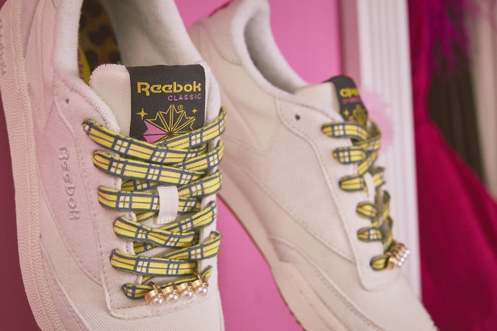Reebok x Clueless Club C 85 "Grey/Chalk/Gum" 100245956 Campaign Shoot