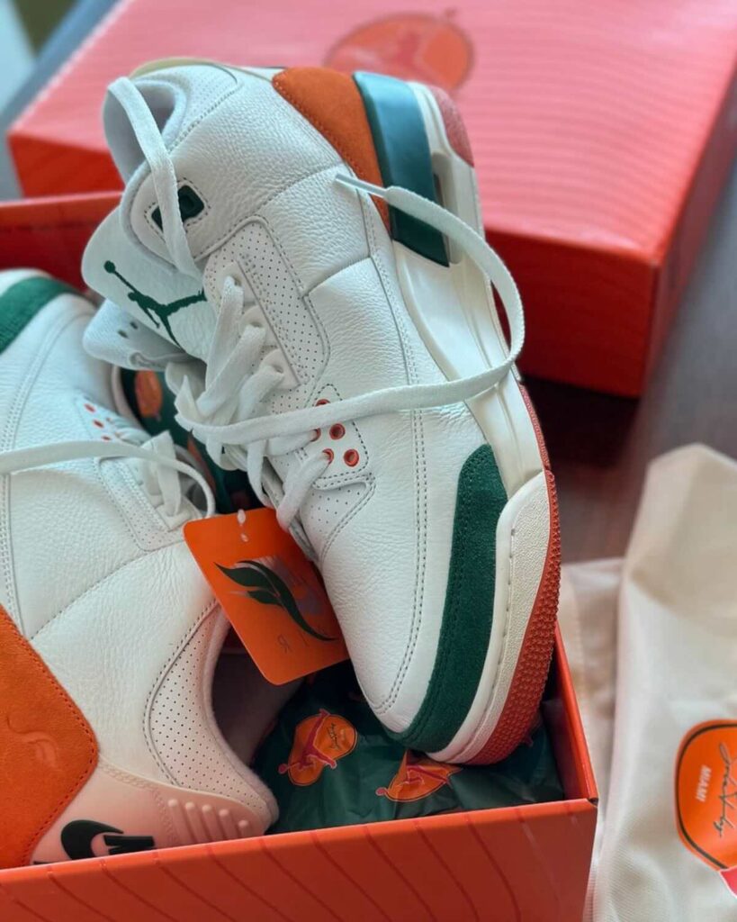 SoleFly x Air Jordan 3 Miami Hurricanes IF4491-100