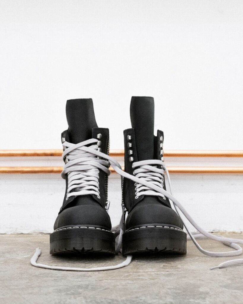 Rick Owens x Dr. Martens FW25 campaign featuring Sissy Misfit