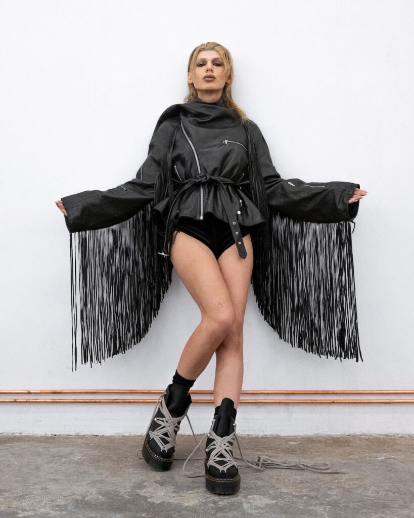 Rick Owens x Dr. Martens FW25 campaign featuring Sissy Misfit