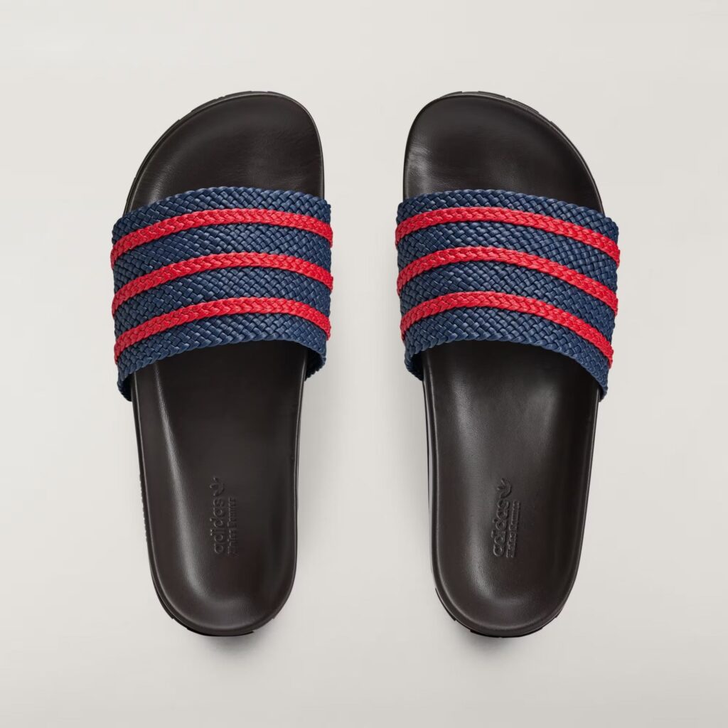 Wales Bonner x adidas Adilette Slides Night Indigo/Better Scarlet-Dark Brown KI3388