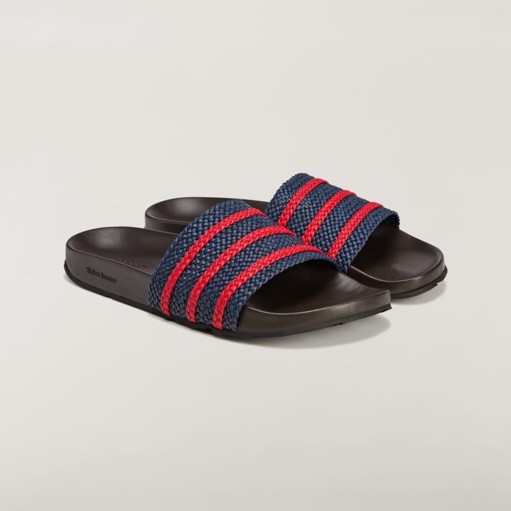 Wales Bonner x adidas Adilette Slides Night Indigo/Better Scarlet-Dark Brown KI3388
