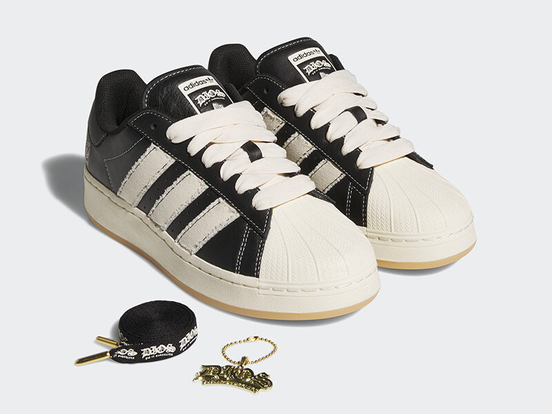 DIOS x adidas Superstar XLG "Black" Core Black / Cream White / Gold Metallic HQ7248