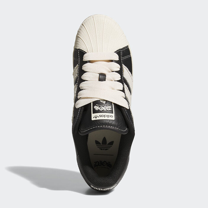DIOS x adidas Superstar XLG "Black" Core Black / Cream White / Gold Metallic HQ7248
