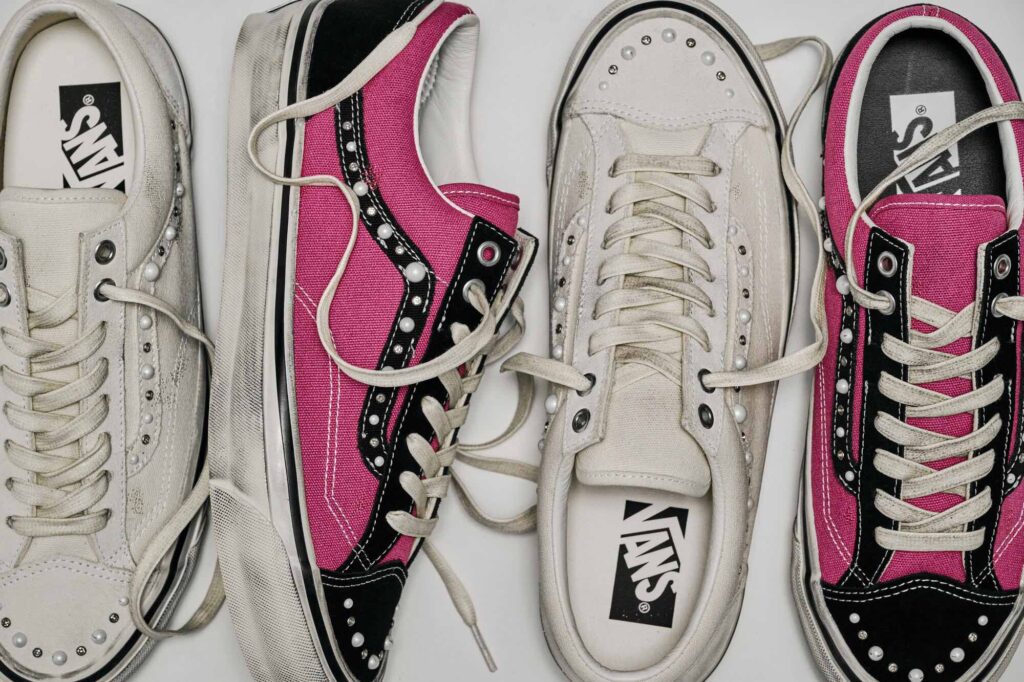 Vans Old Skool 36 Pearlized Pack in "Marshmallow" and "Fuchsia"