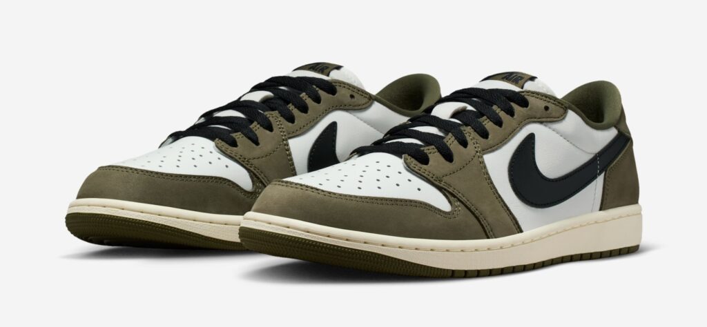 air jordan 1 low og medium olive black summit white sail HQ6998-200 