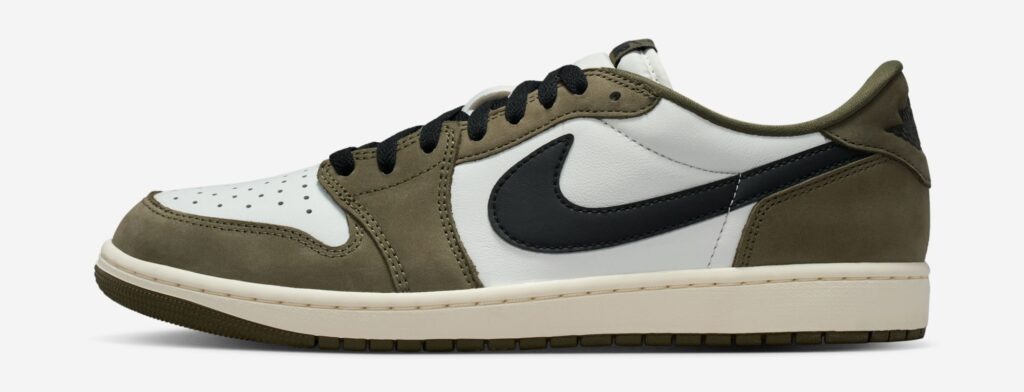 air jordan 1 low og medium olive black summit white sail HQ6998-200 