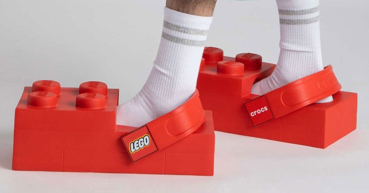 LEGO and Crocs Drop Walkable Red Bricks