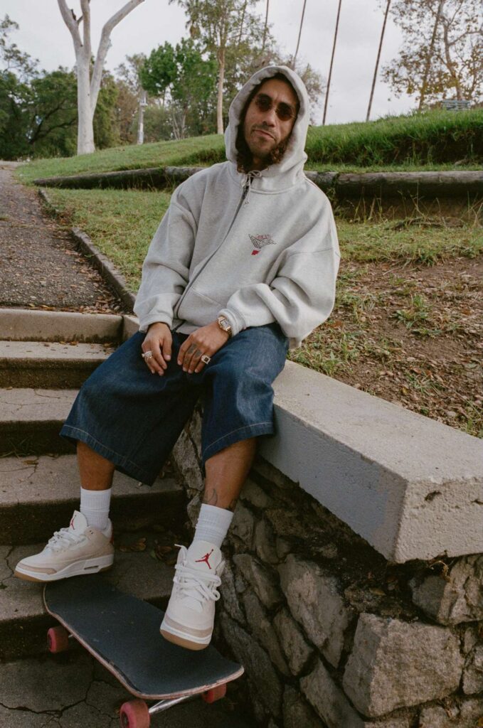 Josh Velez in Levi's x Jordan Fleece Zip Hoodie