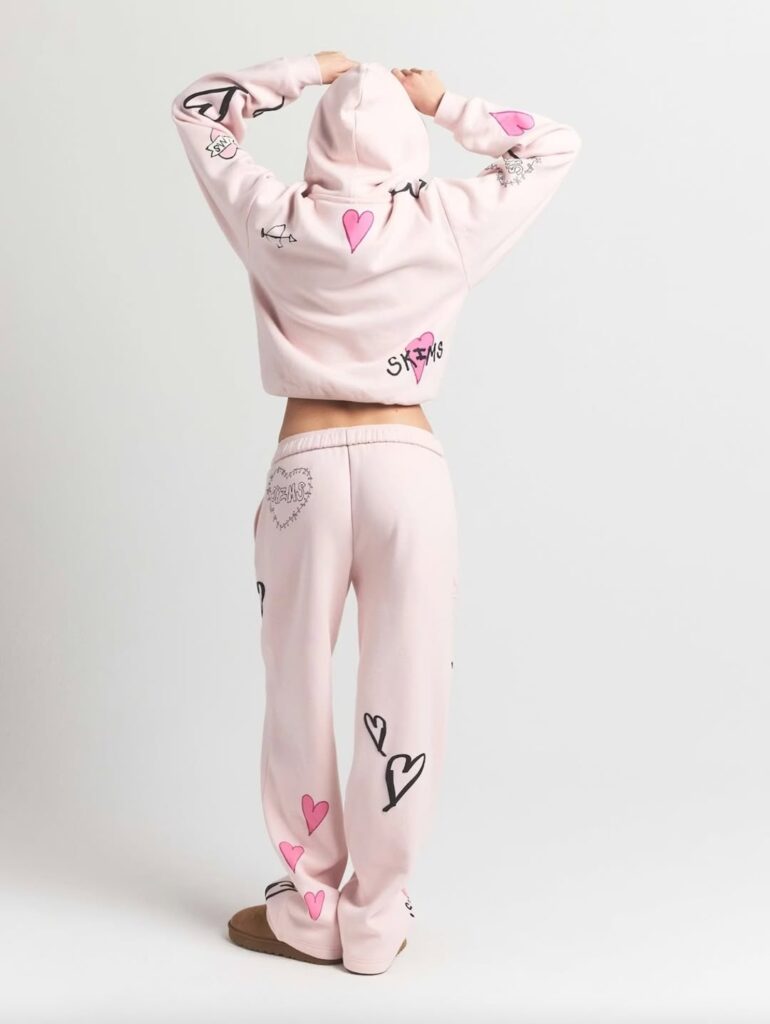 SKIMS x AssPizza Valentine's Day Cotton Fleece Classic Hoodie "Barely Pink"