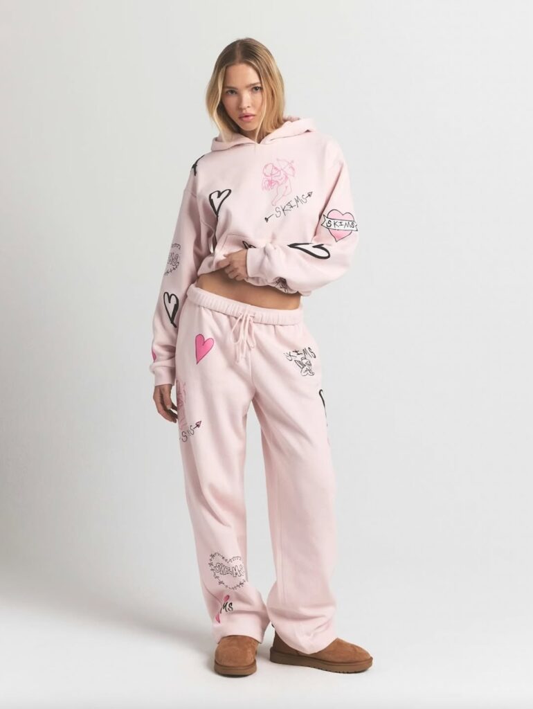 SKIMS x AssPizza Valentine's Day Cotton Fleece Classic Hoodie "Barely Pink"