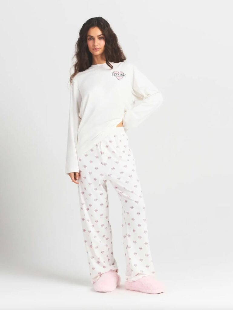 SKIMS x AssPizza Valentine's Day Long Sleeve T-Shirt Loose Pant set