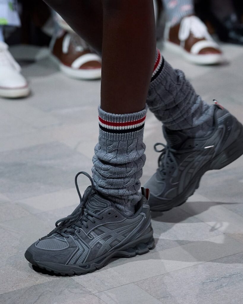 Thom Browne Fall 2026 collection featuring Asics Gel-Keyano 14