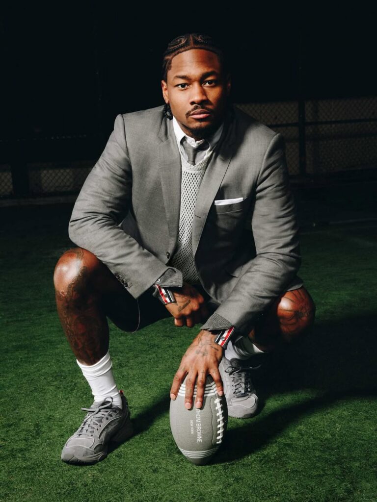 Stefon Diggs in Thom Browne x Asics Gel-Keyano 14