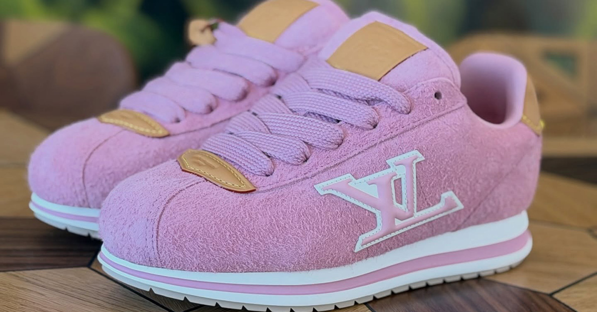 j-hope & Louis Vuitton Drop Pink Suede LV BUTTERSOFT