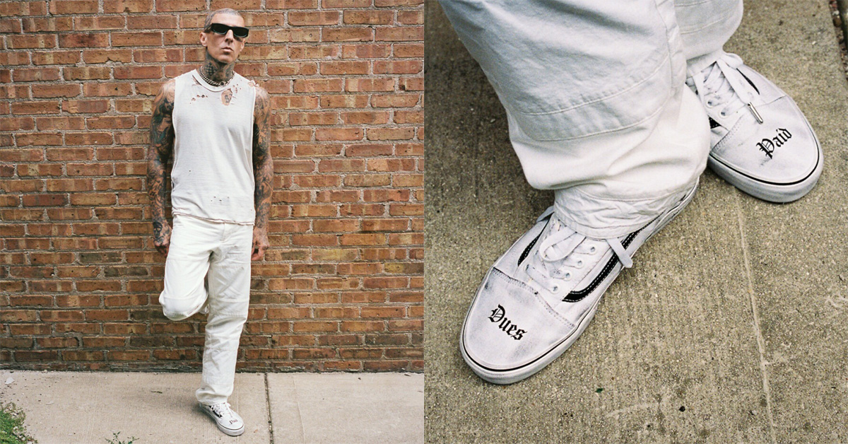 Travis Barker & Vans Are Back With a White “Dues Paid” Old Skool