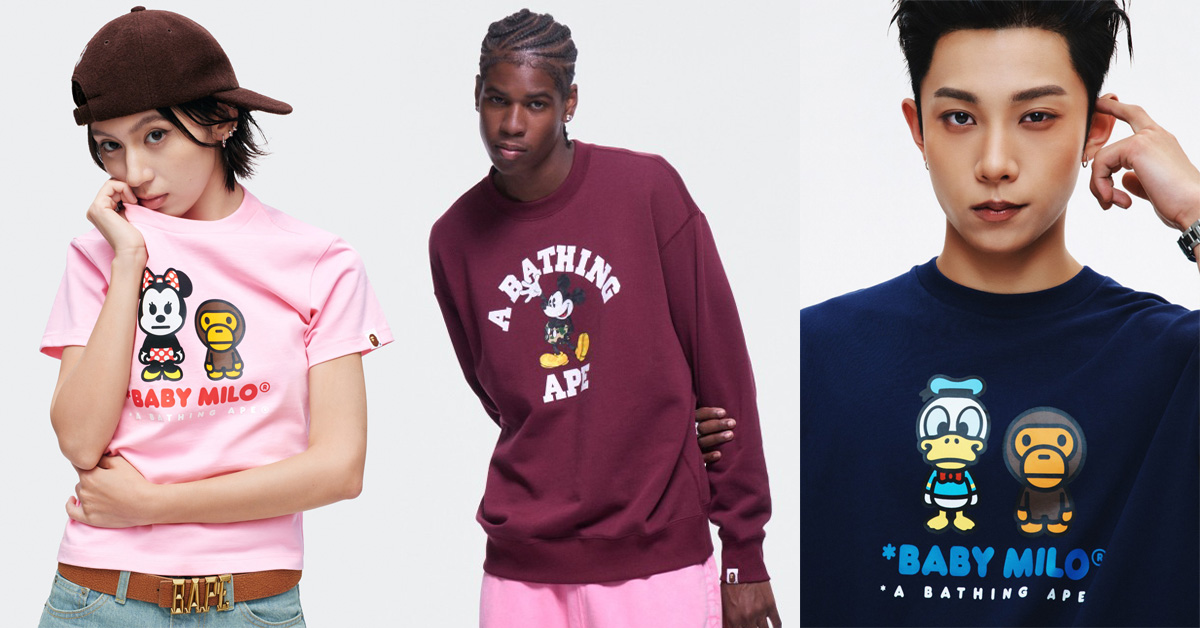 BABY MILO Meets Disney Characters in New BAPE x Mickey & Friends Collection