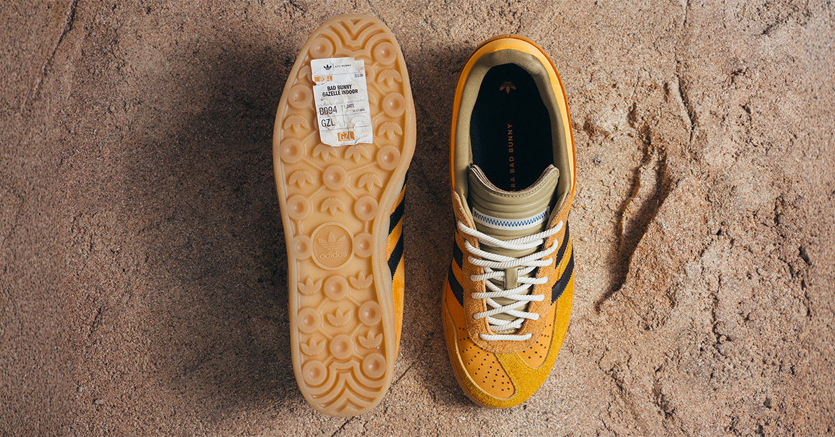 Bad Bunny & adidas Bring Golden Suede to the Gazelle Indoor