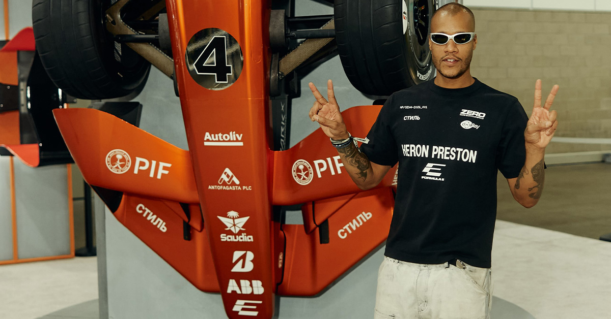 Heron Preston & Formula E Team Up to Rethink Motorsport Fashion