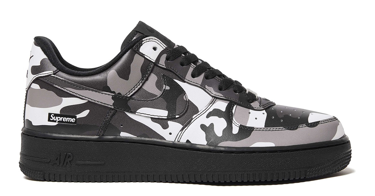 Supreme Adds “Snow Camo” to Its Nike Air Force 1 Lineup